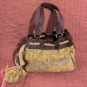 Yellow Juicy Couture Shoulder Bag with Scarf